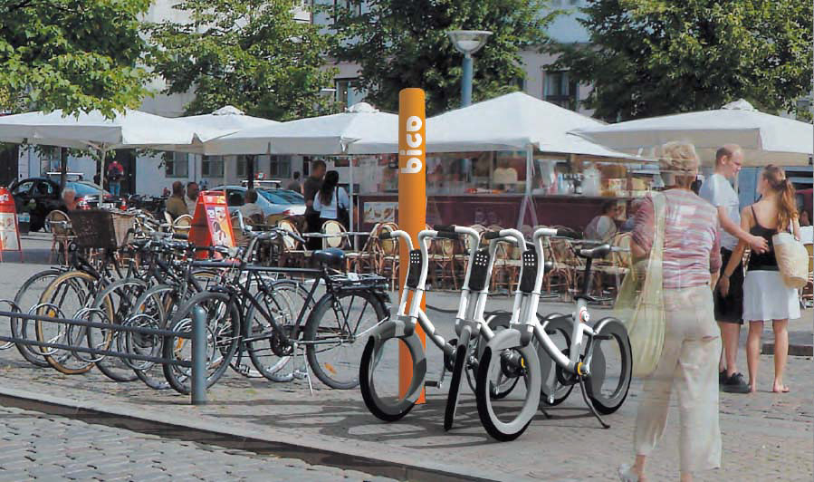 Bike orange poster identity denmark copenhagen logo Logotype