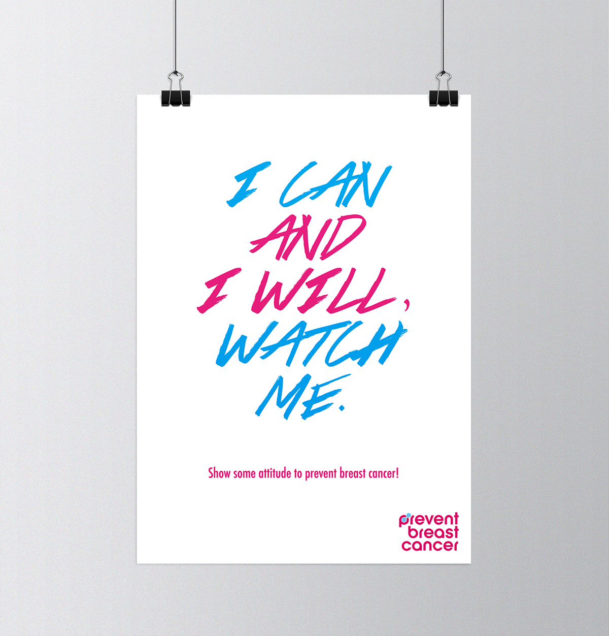 Adobe Portfolio prevent breast cancer campaign charity Cause girlpower typography   Wristbands posters
