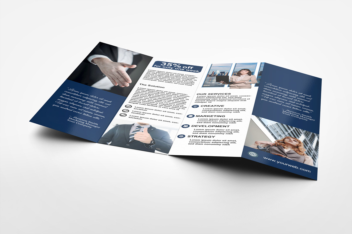 Four Fold Brochure on Behance With 4 Fold Brochure Template