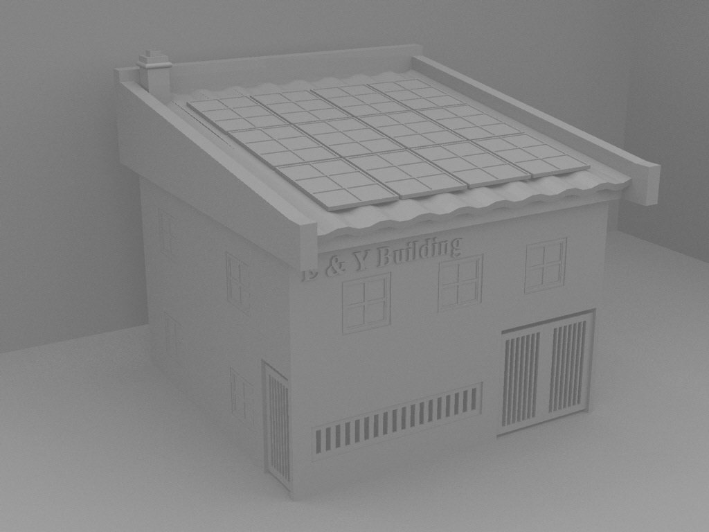 3D lowpoly house building
