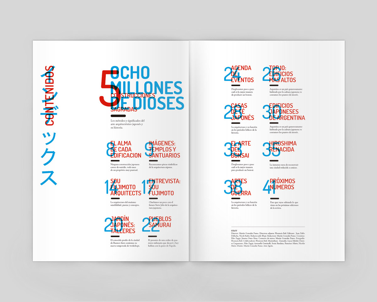 tipografia editorial revista cosgaya fadu oriental japones japanese kanji
