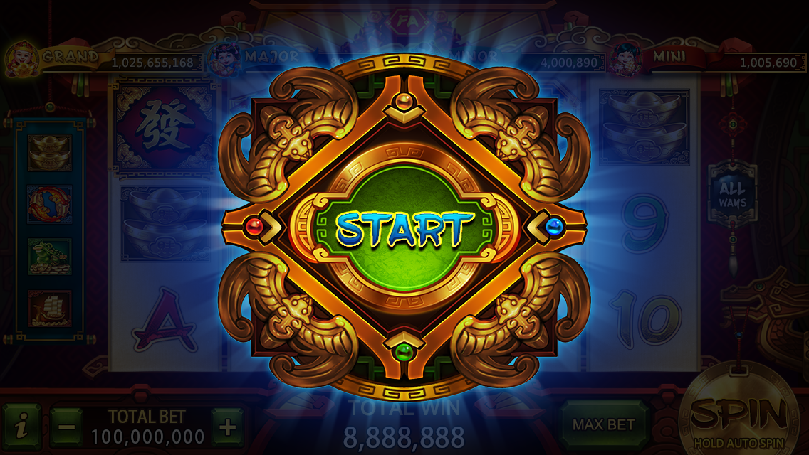 slot game game ui chinese fortune fuwa game game asset 2D fortune dragon