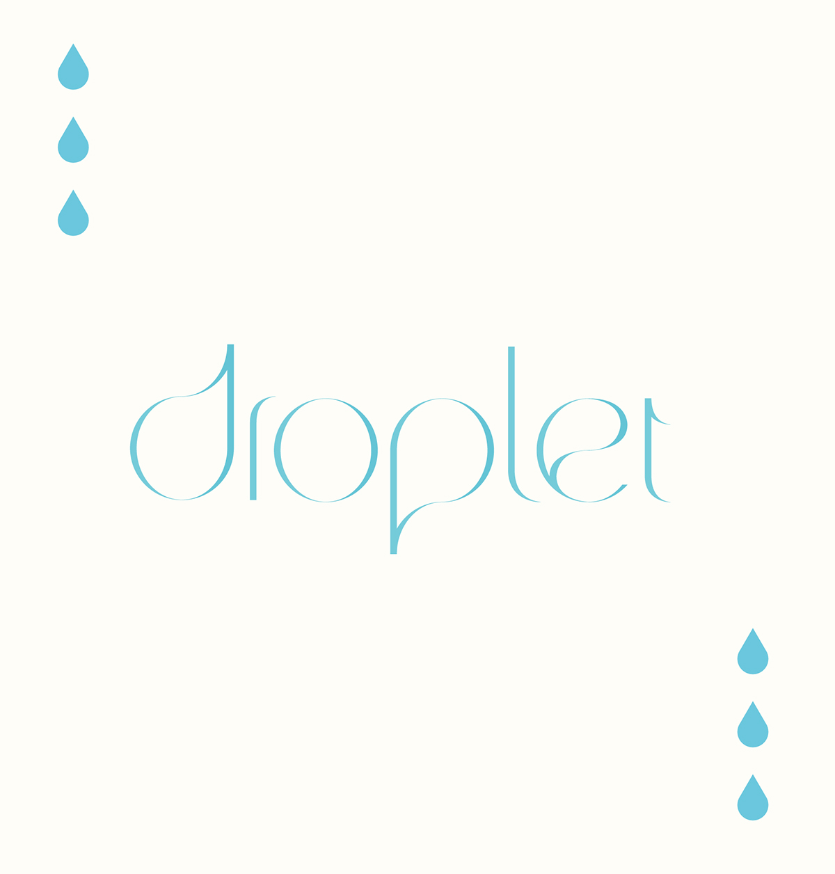 droplet auckland New Zealand Typeface display typeface font display font water type elegant