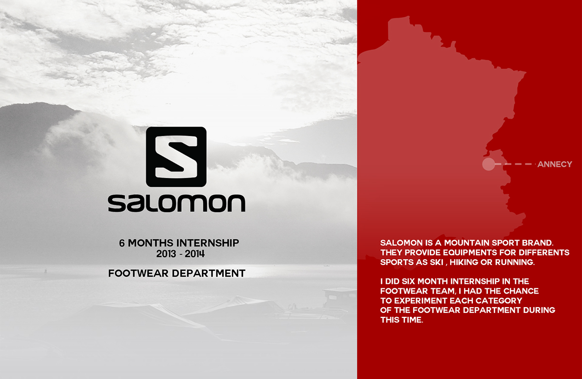 footwear Salomon shoes design industrial internship intern footwear designer concept kiks Ski