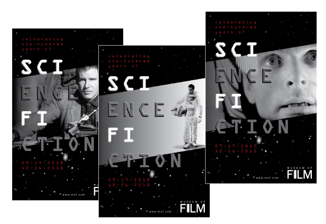 moma museum museum of art movie Direct mail poster science fiction business card letterhead identity