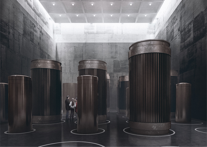 nuclear waste facility denmark royal academy thesis concept art archviz vray Rhino
