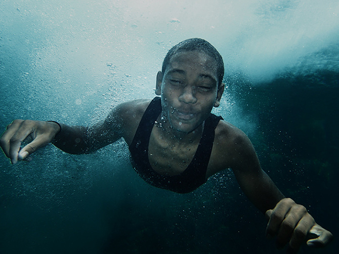underwater underwaterphotography Caribbean stvincent rock jump sea Ocean water dive boys Fearless Island caribbeanphotographer