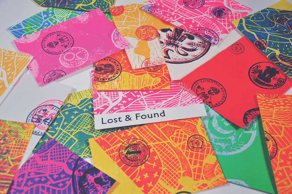 postcards screenprint letterpress linocut coins map WorkshopUnit