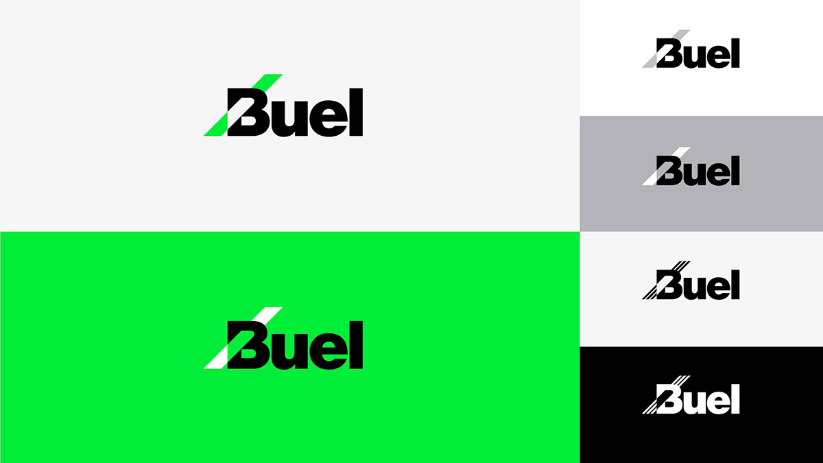 Buel - Brand identity mining services - versions of logo colour, black tone and black and white