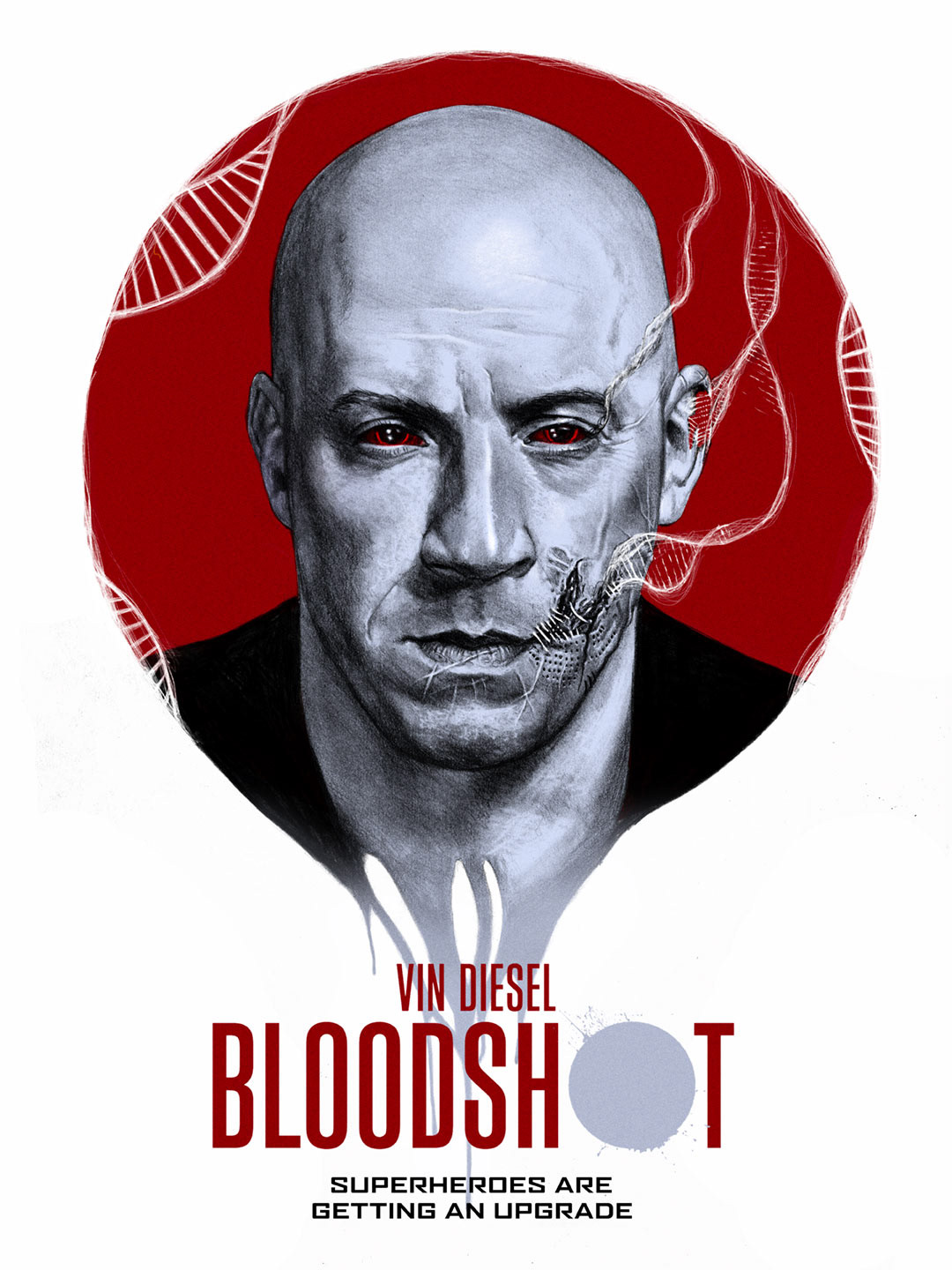 Bloodshot Dominic Toretto illustrated movie poster valiant vin diesel