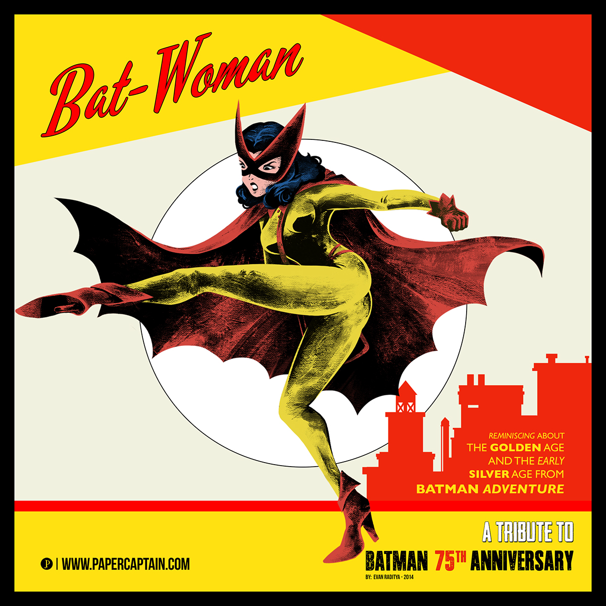 batman Batman 1940 batman retro Batman arkham  Arkham City Batman 2011 Batman Arkham City papercaptain Evan Raditya Fan Art batman art Comic Book Retro graphic style