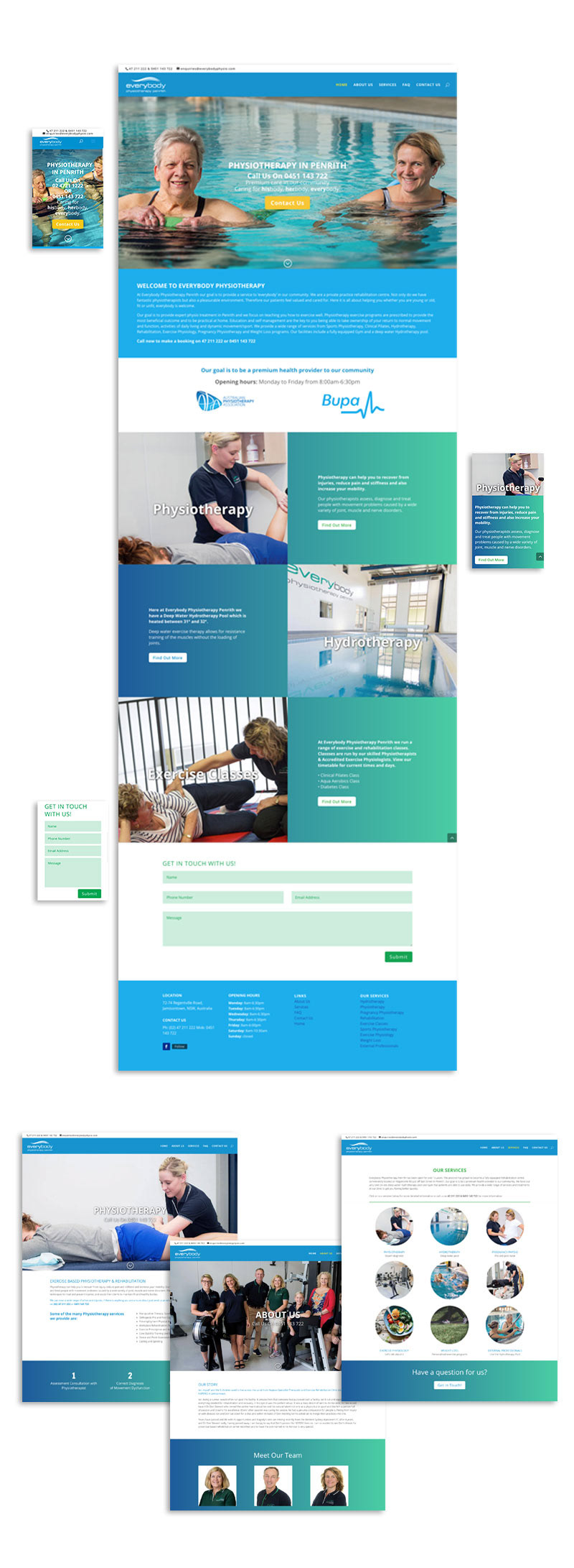 physiotherapy Website Web Design  site ux UI
