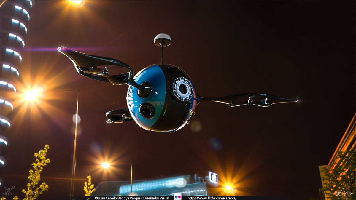 dron drone 3D Render keyshot Rhino prototipo VisualDesign