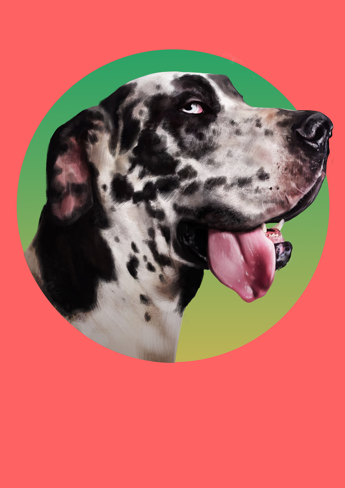digitalpainting Weirdcolours canin lupus Dog Portraits