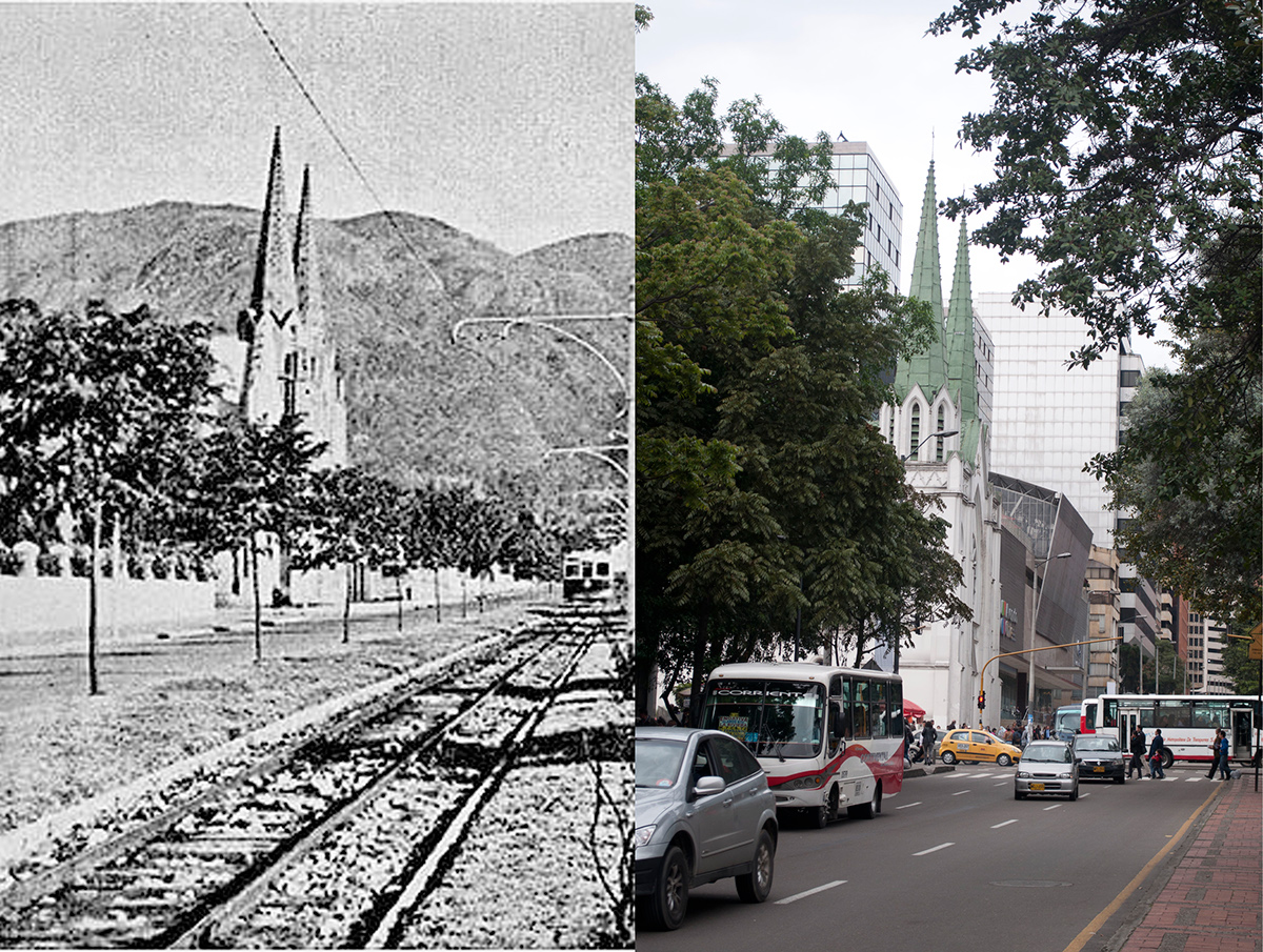 Fotografia bogota colombia city Landscape history before After.