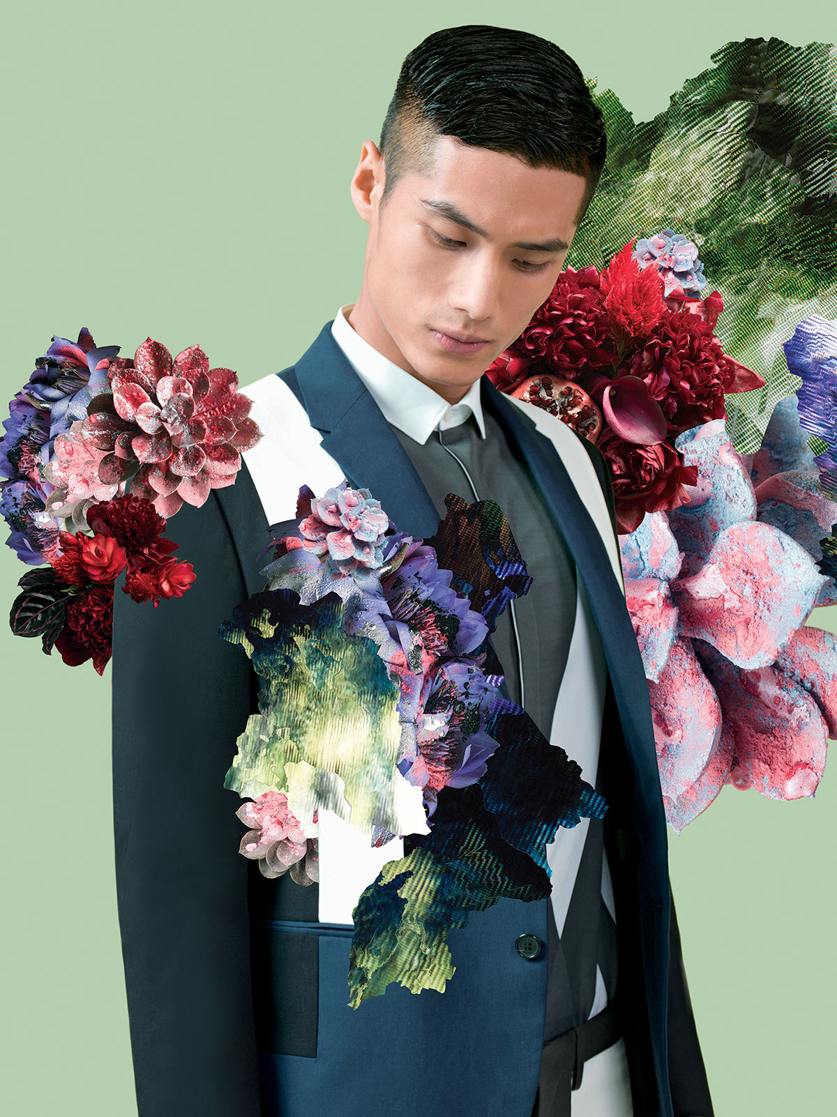 collage Creative collage Digital Collage lane crawford Advertising Campaign campaign ad campaign floral flower