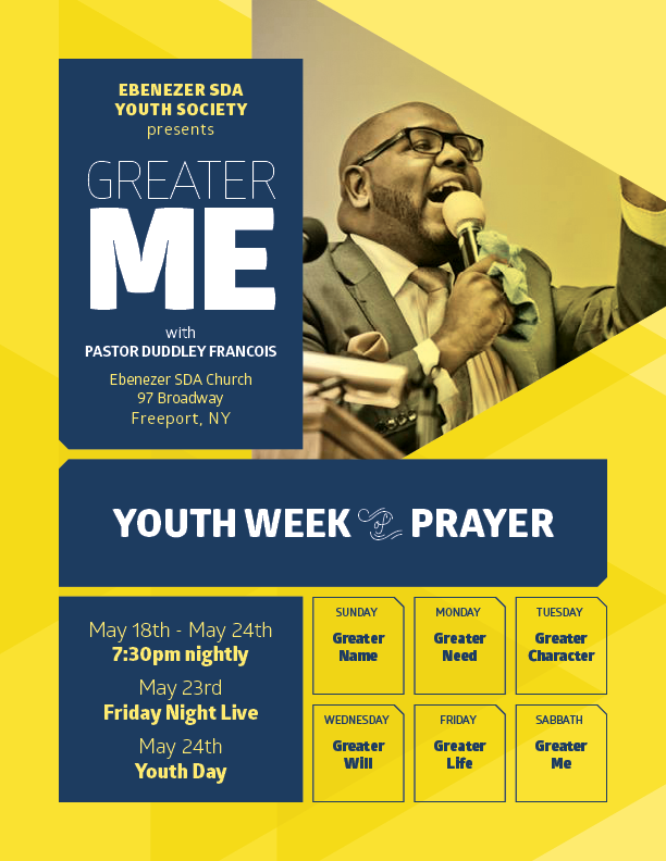 Week of Prayer Church flier flier greater than