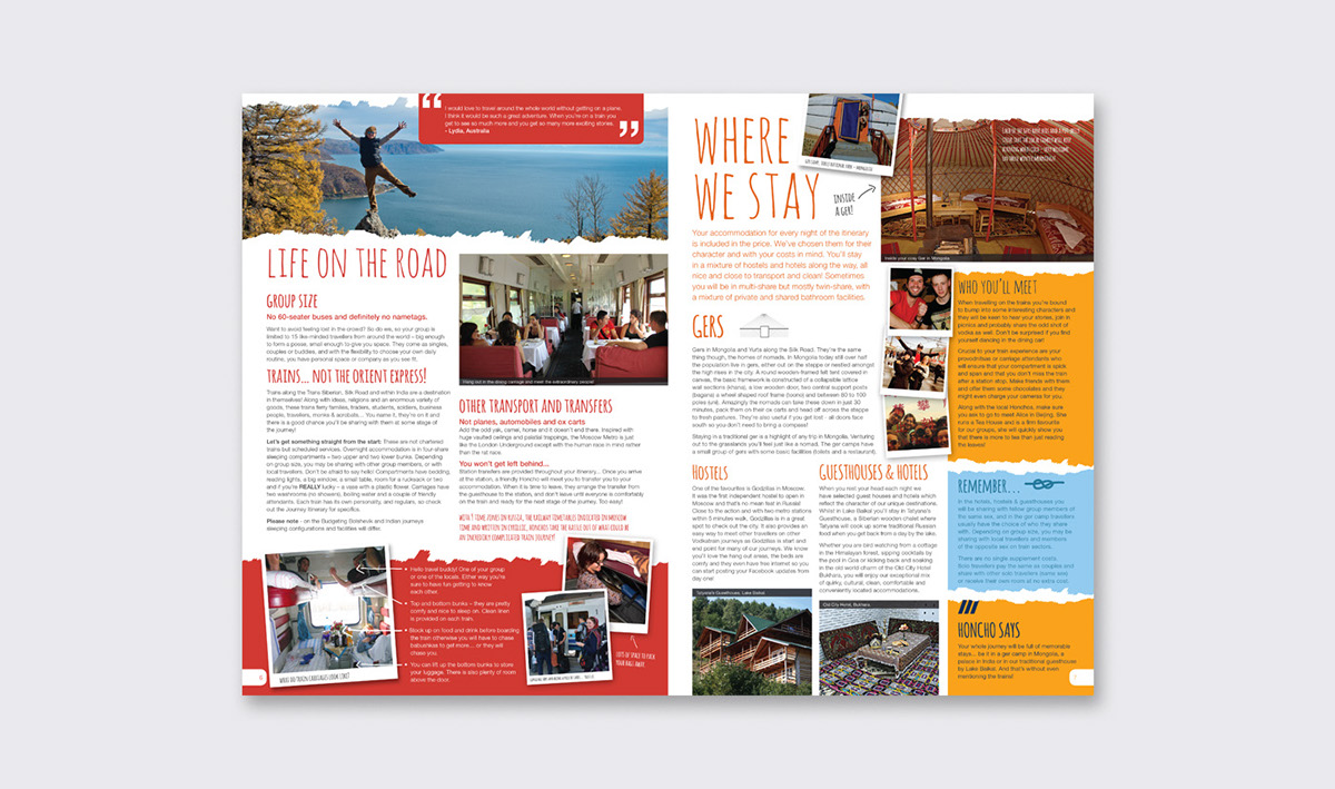brochure design print design  Travel Brochure Vodkatrain overland World Travel branding  Layout typesetting