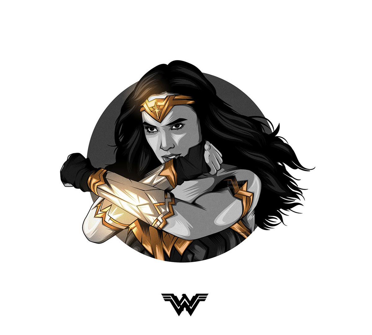 Superheros marvel dccomics ironman Thor wonderwoman superman vector golden vectorart