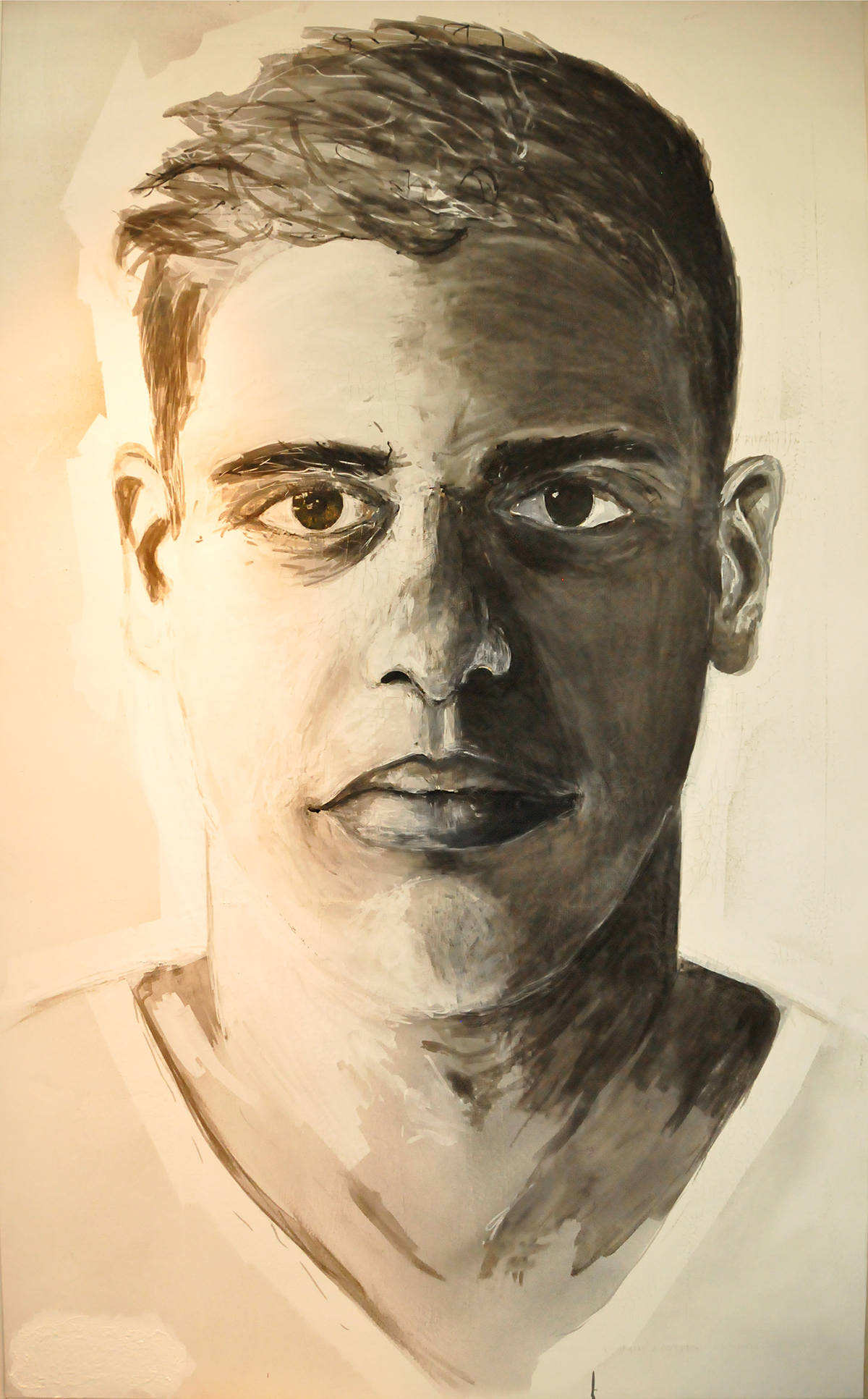 molotow acrylic spray paint portrait markers fine art graf canvas black and white detailed sale self portrait