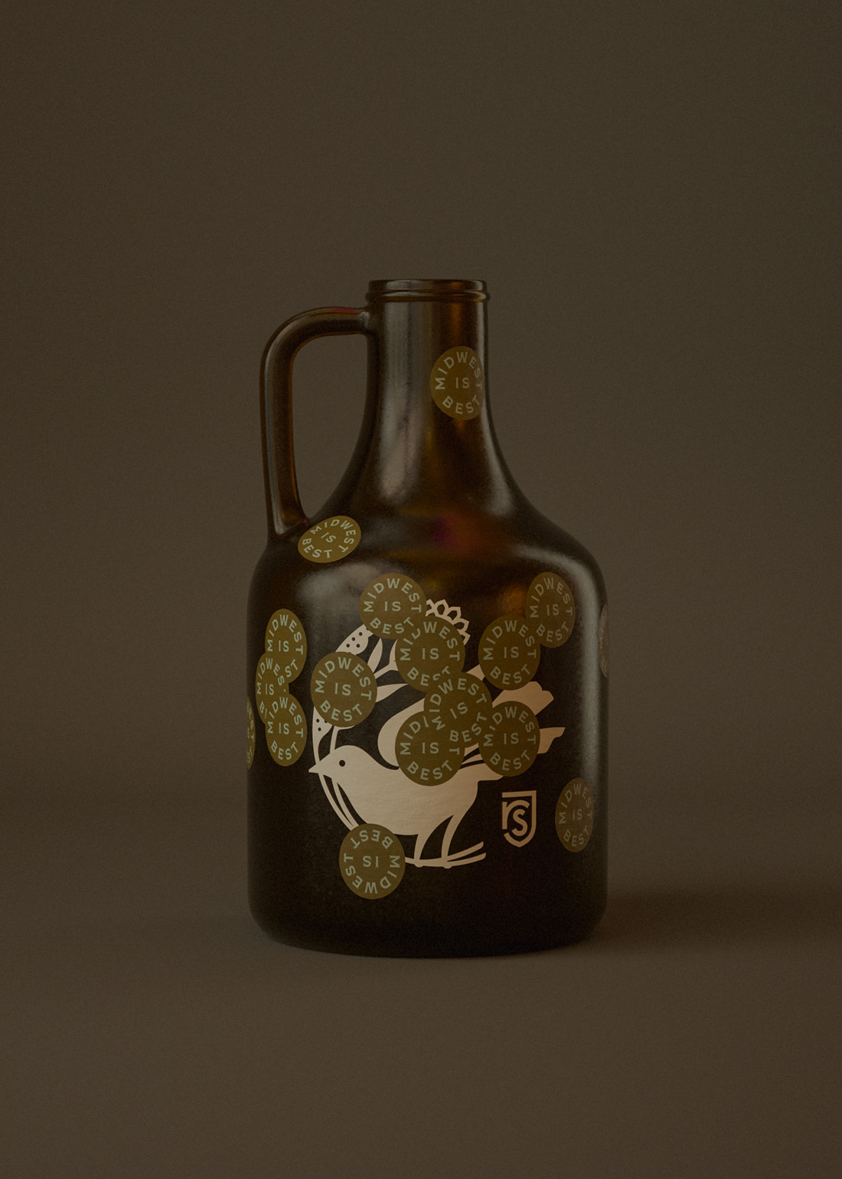 badge beer bird branding  brewery cans growler logo pattern