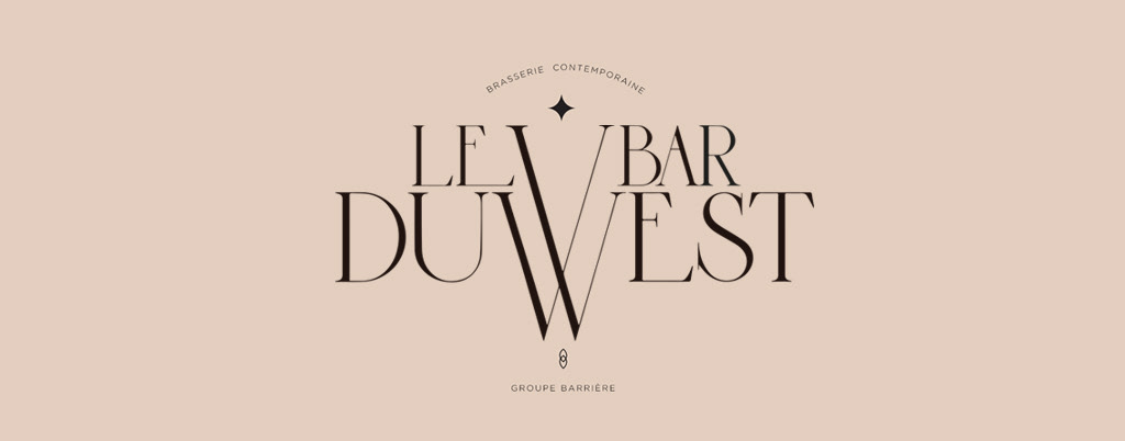 bar du west branding  casino culinary art Food  Groupe barriere hotel logo restaurant table du west