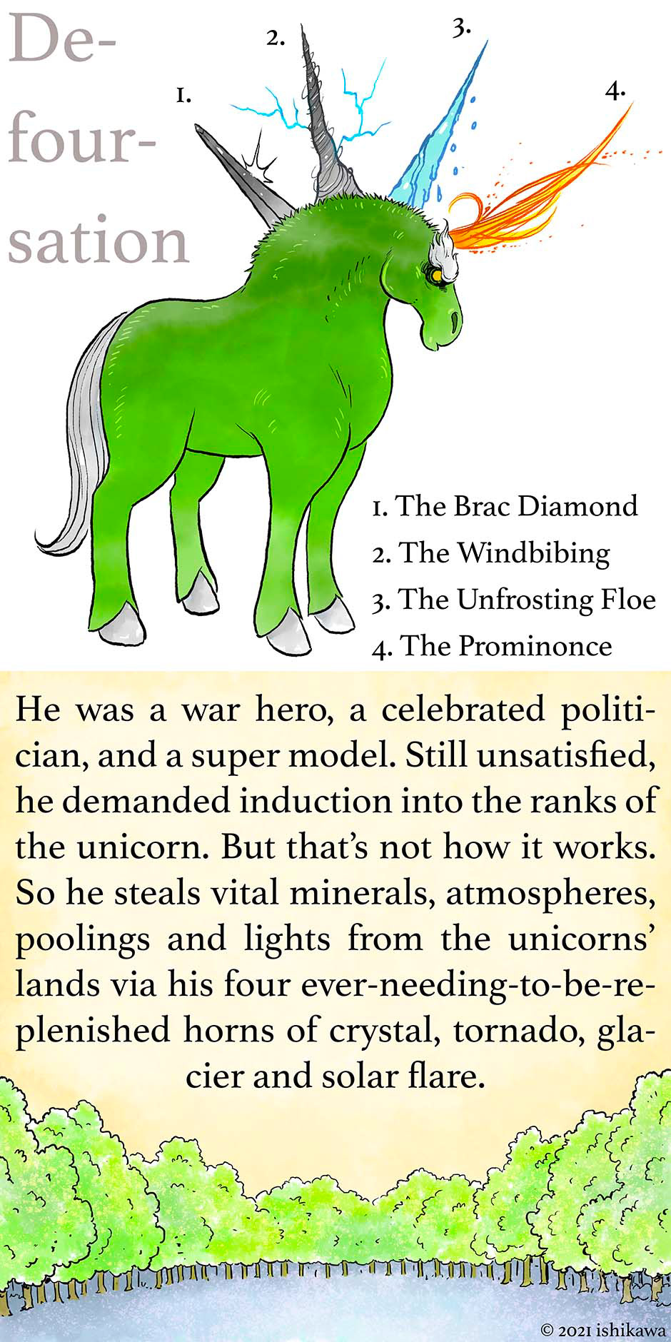 animal cartoon Character design  creature monster unicorn