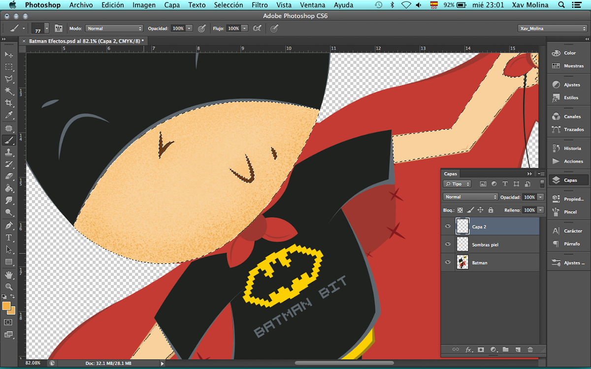 batman kid Illustrator photoshop XavInk