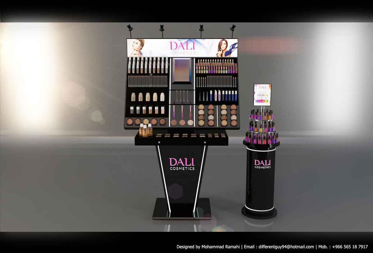 makeup makeup design makeup stand Stand booth Kiosk stand design stands 3d max dali le trophee