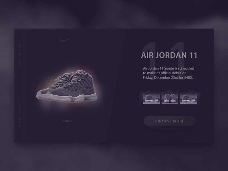 graphic design  ui design Nike jordan user interface product Web fresh modern concept