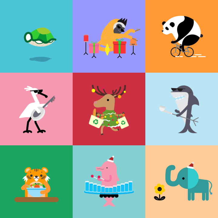 animals animation  cartoon Character design  motion graphics  WWF