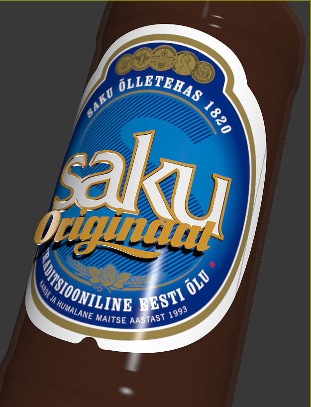 3D beer condensation rendering saku Packshot