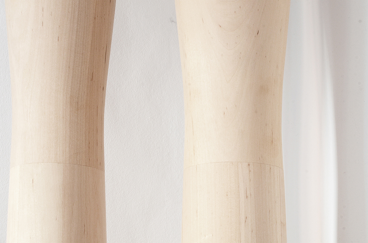 Columns ÖRNDUVALD art furniture installation wood handmade Scandinavian partition icelandic danish woodwork  alder detail texture