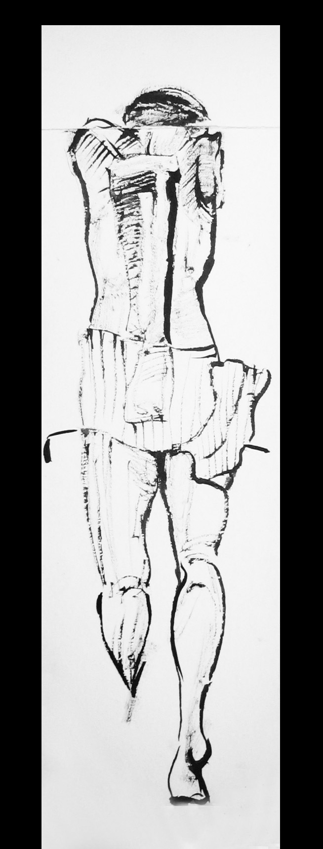 ink drawing croquis black and White