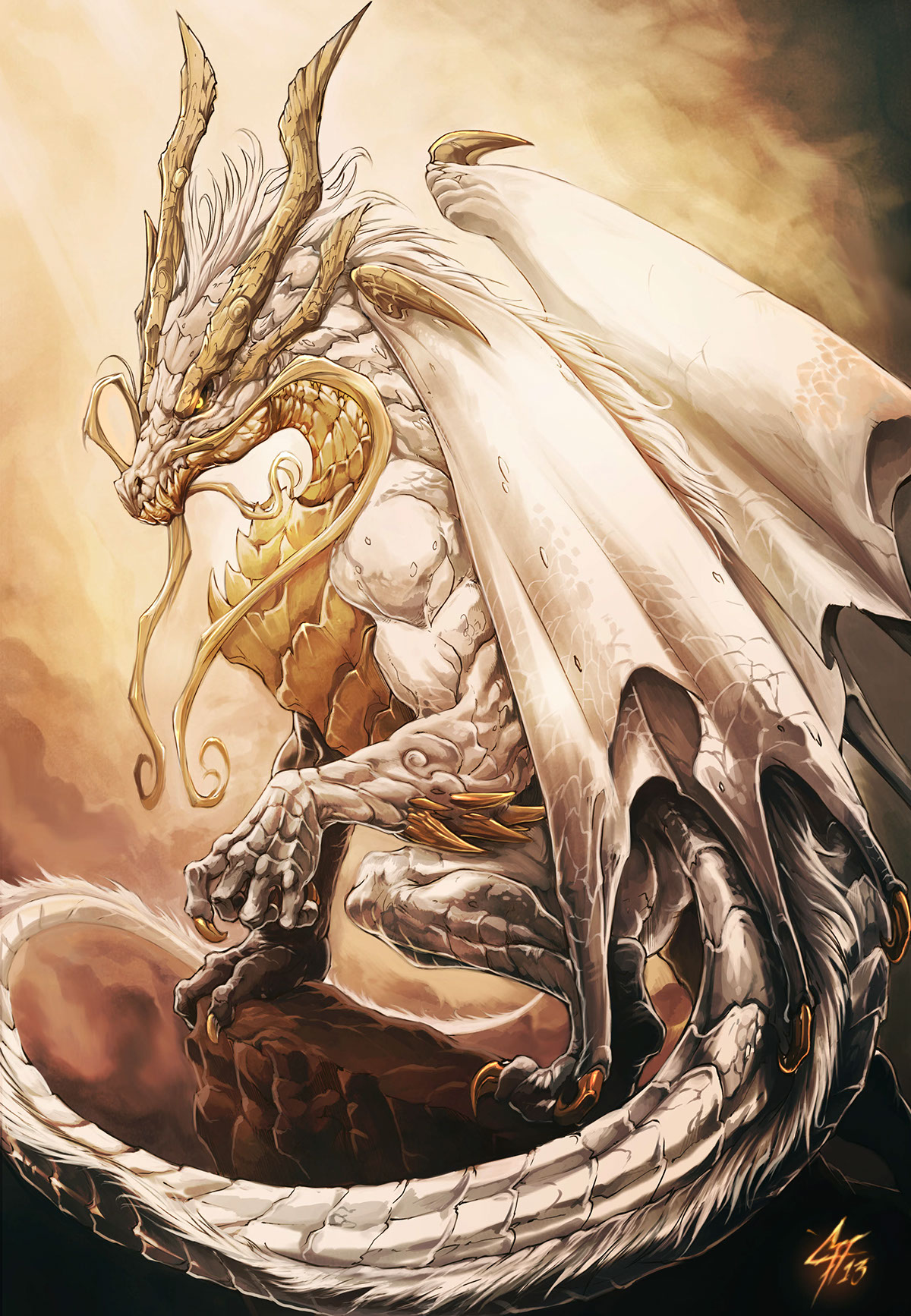 fantasy dragons wyrm wings book cover digital painting ebook