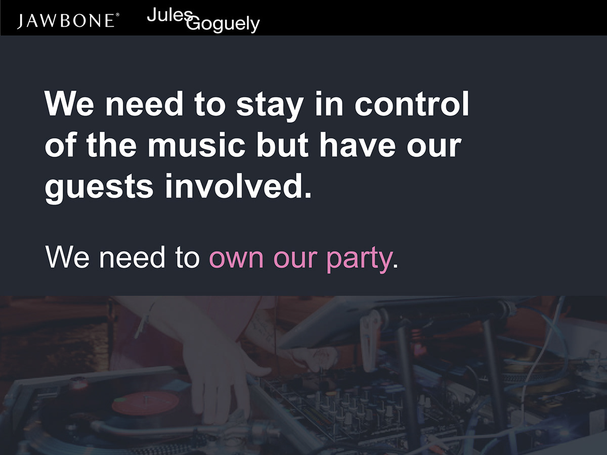 Jawbone Jambox speakers UI ux Jules Goguely  risd app design user interface user experience music app social media