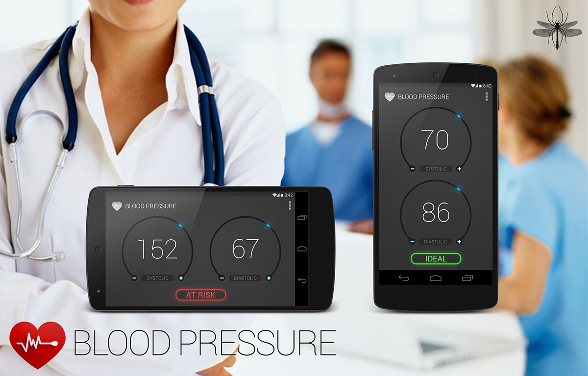 Blood Pressure Mockup android app