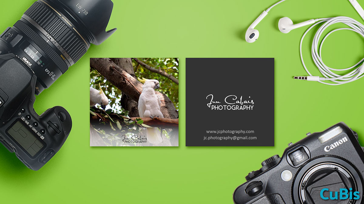 square Business Cards artist bakery hotel resort trainer gym corporate photographer