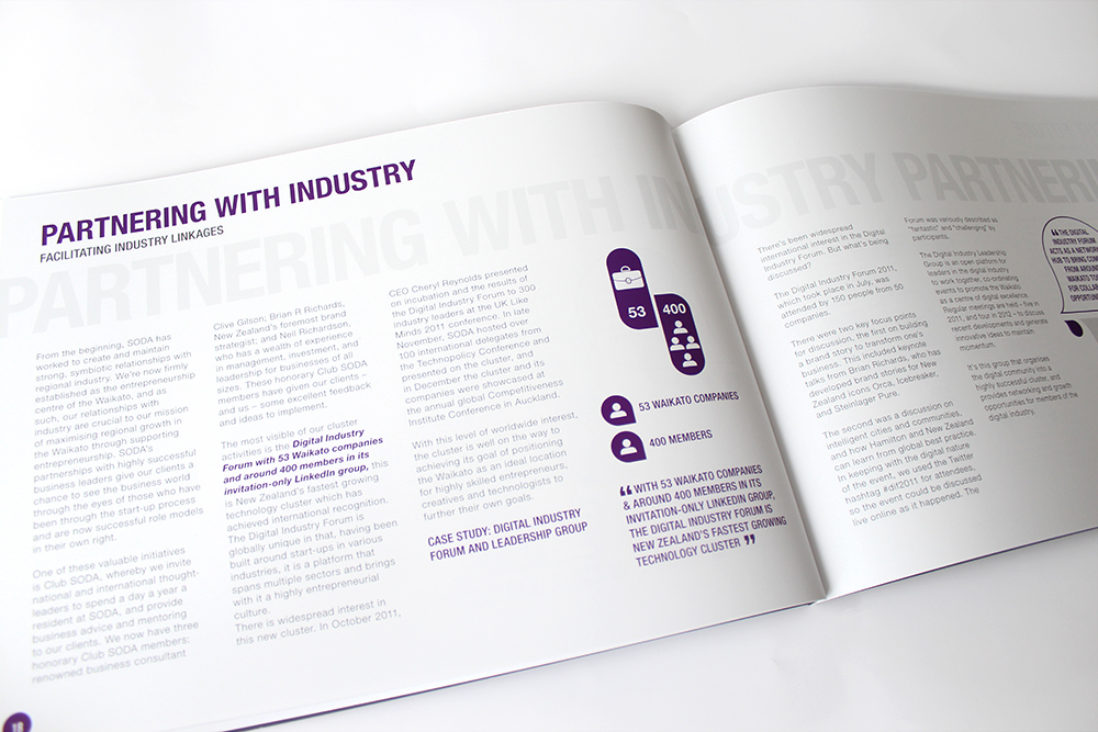Lisa ryan portfolio Web design identity publication annual report info graphics information graphics purple minimal modern Landscape book corporate