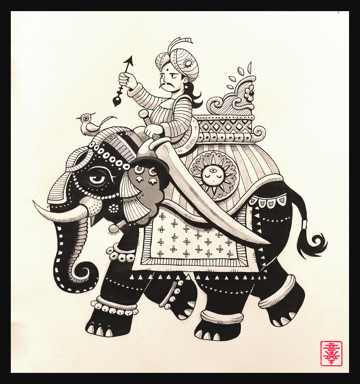 asia Drawing  Travel trip gods India nepal china japan inktober