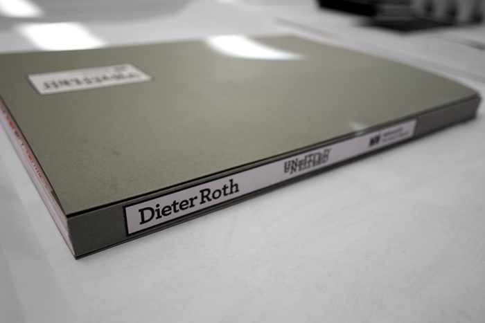 dieter roth The living art museum Nýló poster catalog Book Binding wrapping gift wrapping simple book