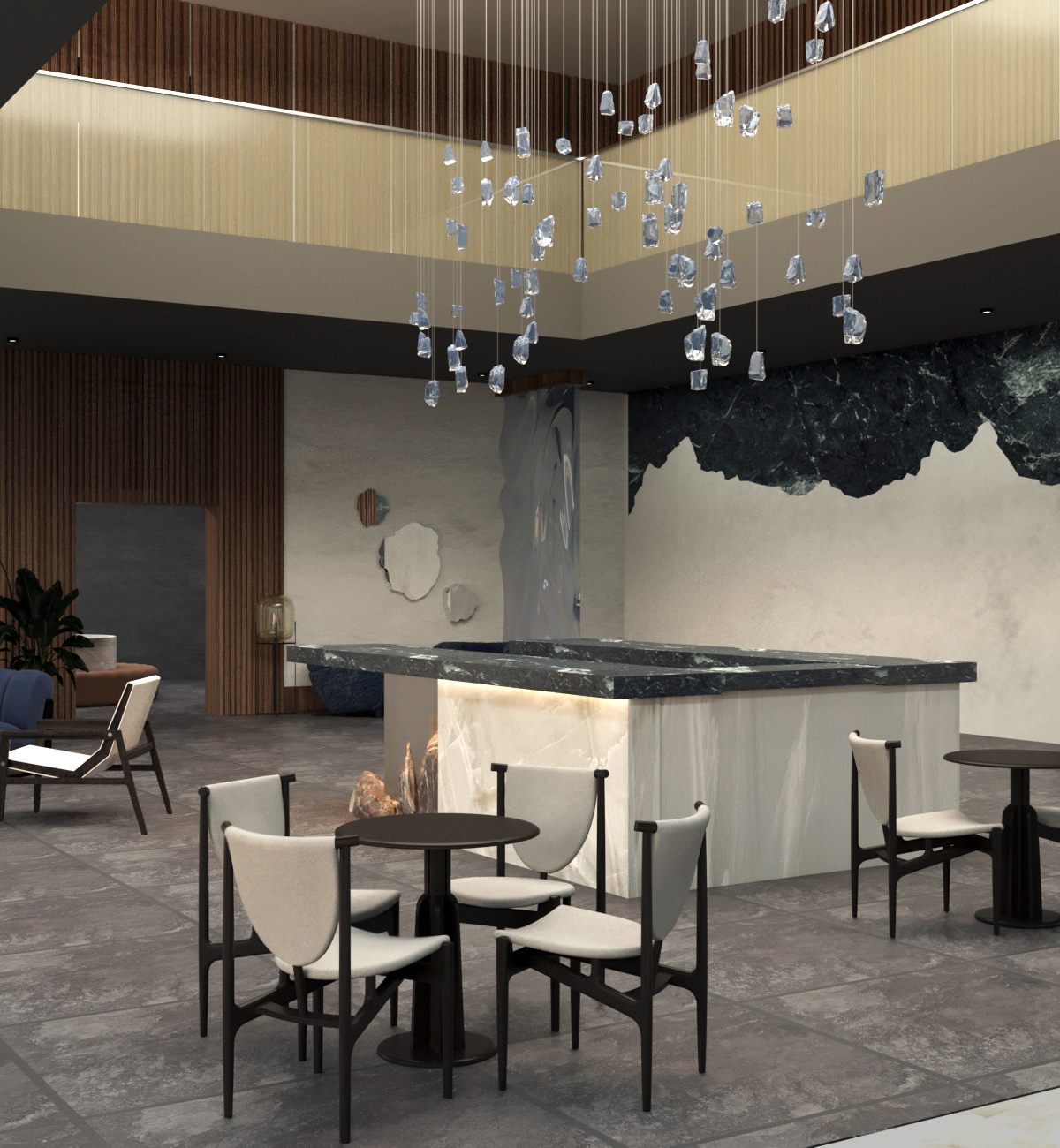 Health design hotel design Interior Render visualization corona 3ds max hotel mineral