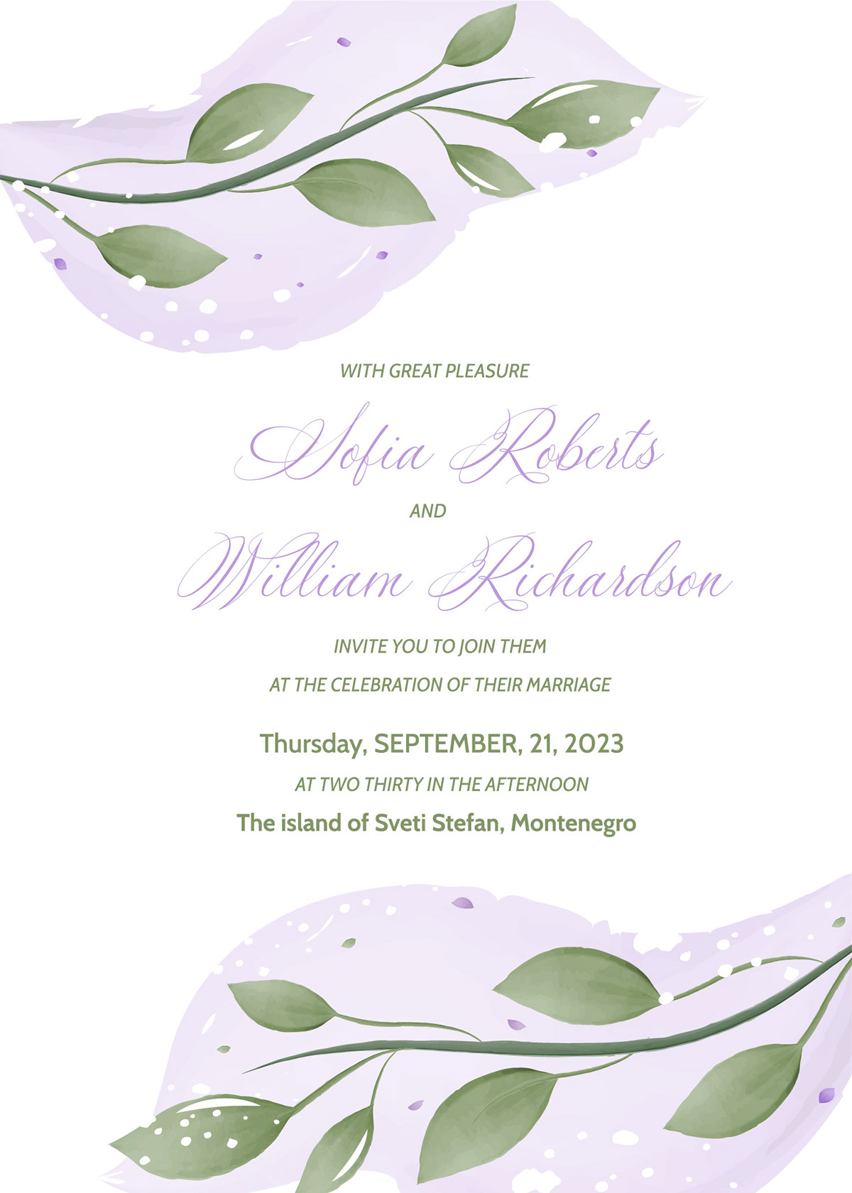 marriage rustic design watercolor wedding wedding invitation