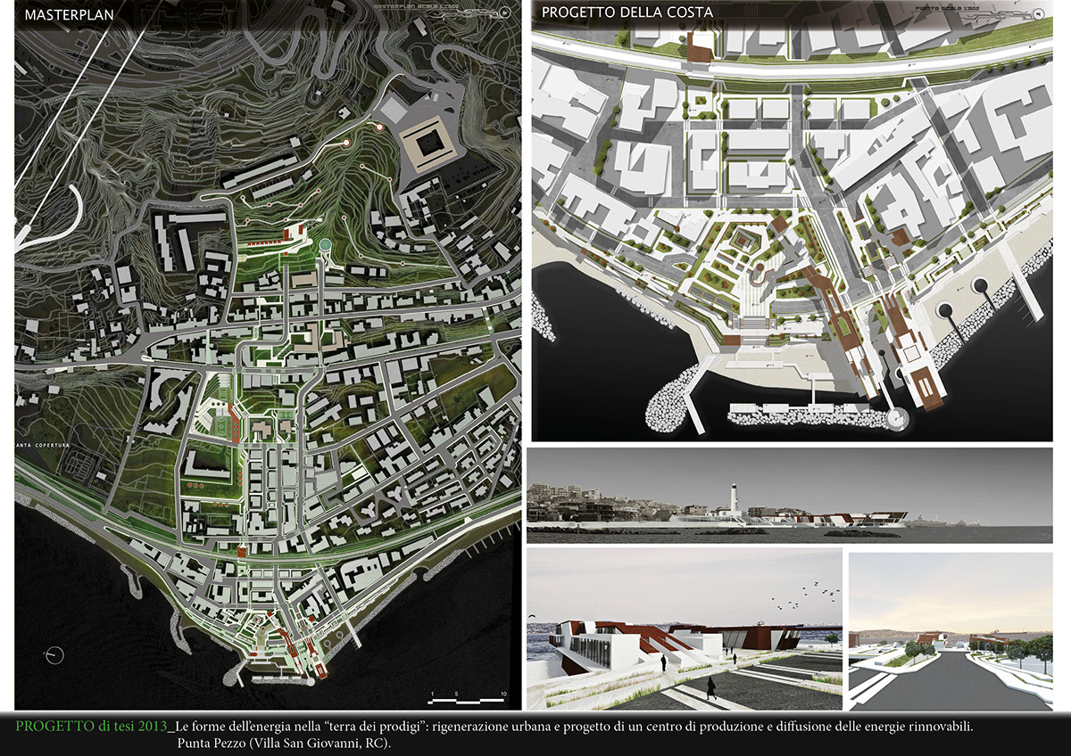 progettazione urbana circuito paesaggio punto di riferimento restauro grafica portfolio