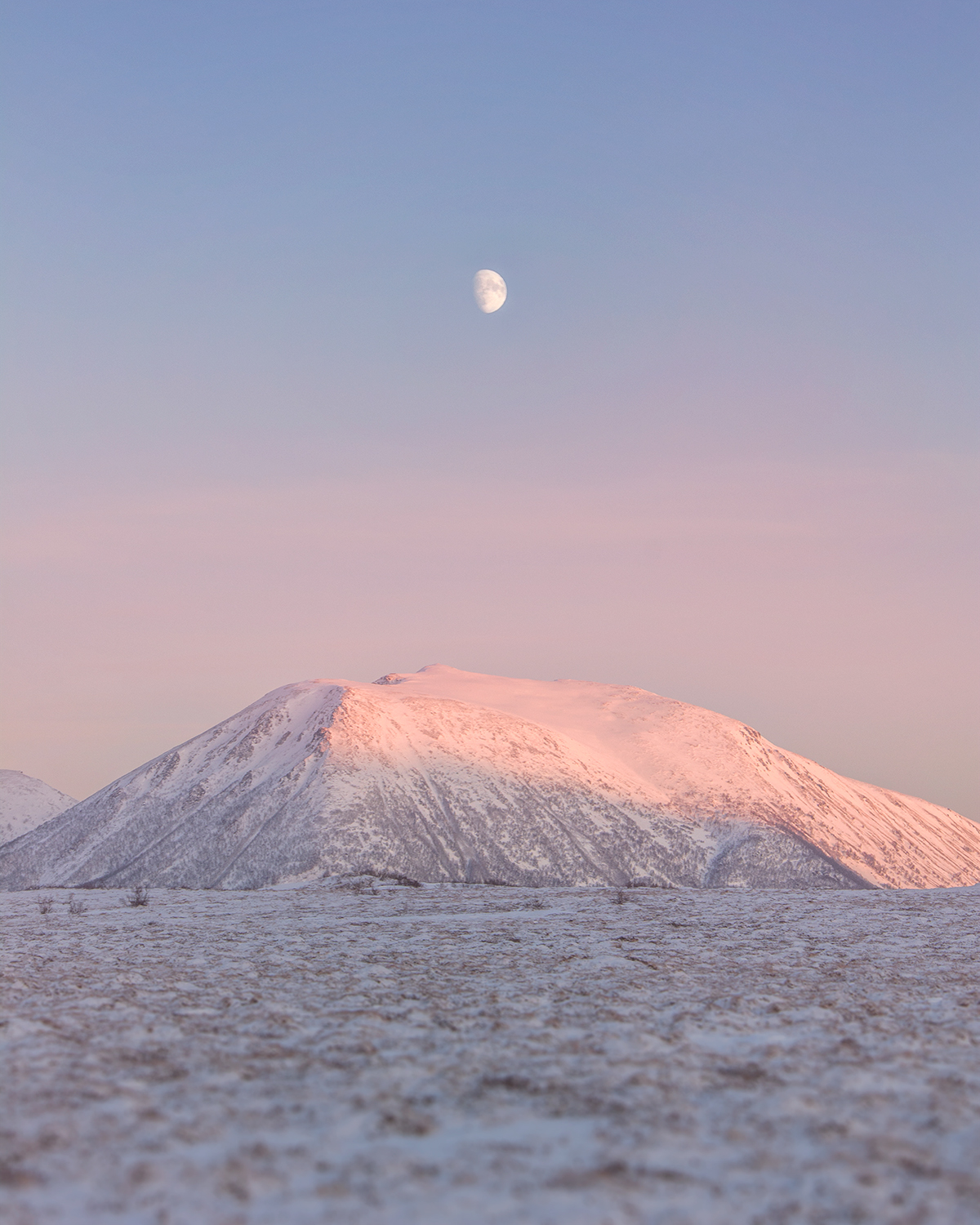 moon Arctic winter Landscape fineartphotography norway Nature