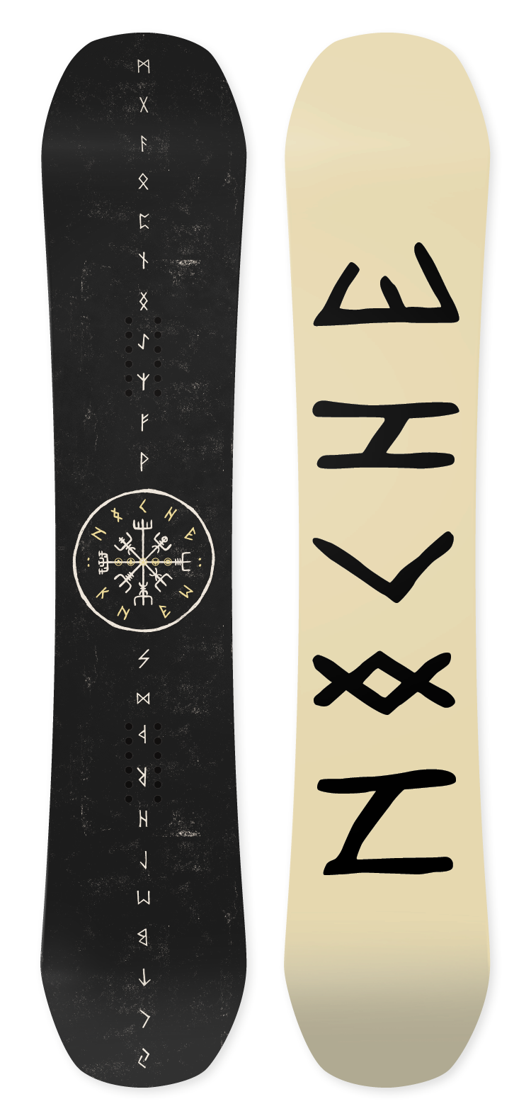 niche snowboard Niche Snowboards viking runes vegvisir symbolism mythology