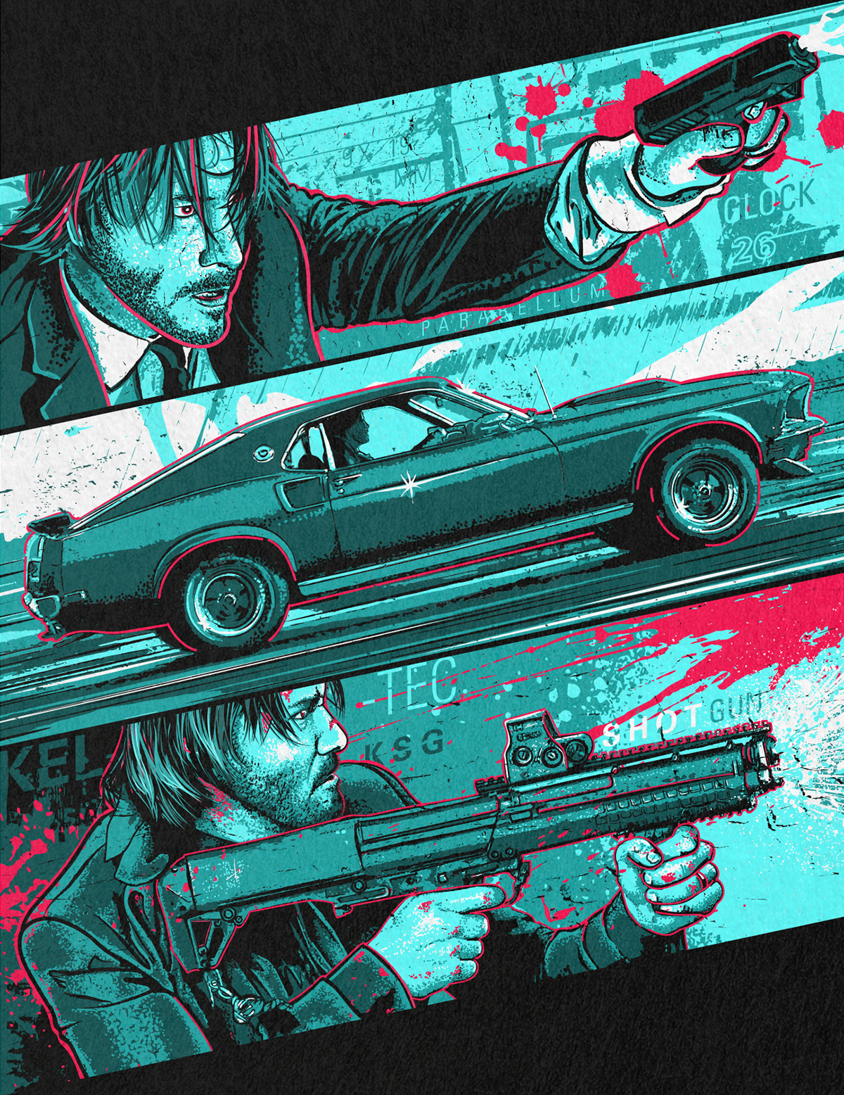 keanureeves johnwick wick Movies poster screenprint posters design privatecommission changethethought denver