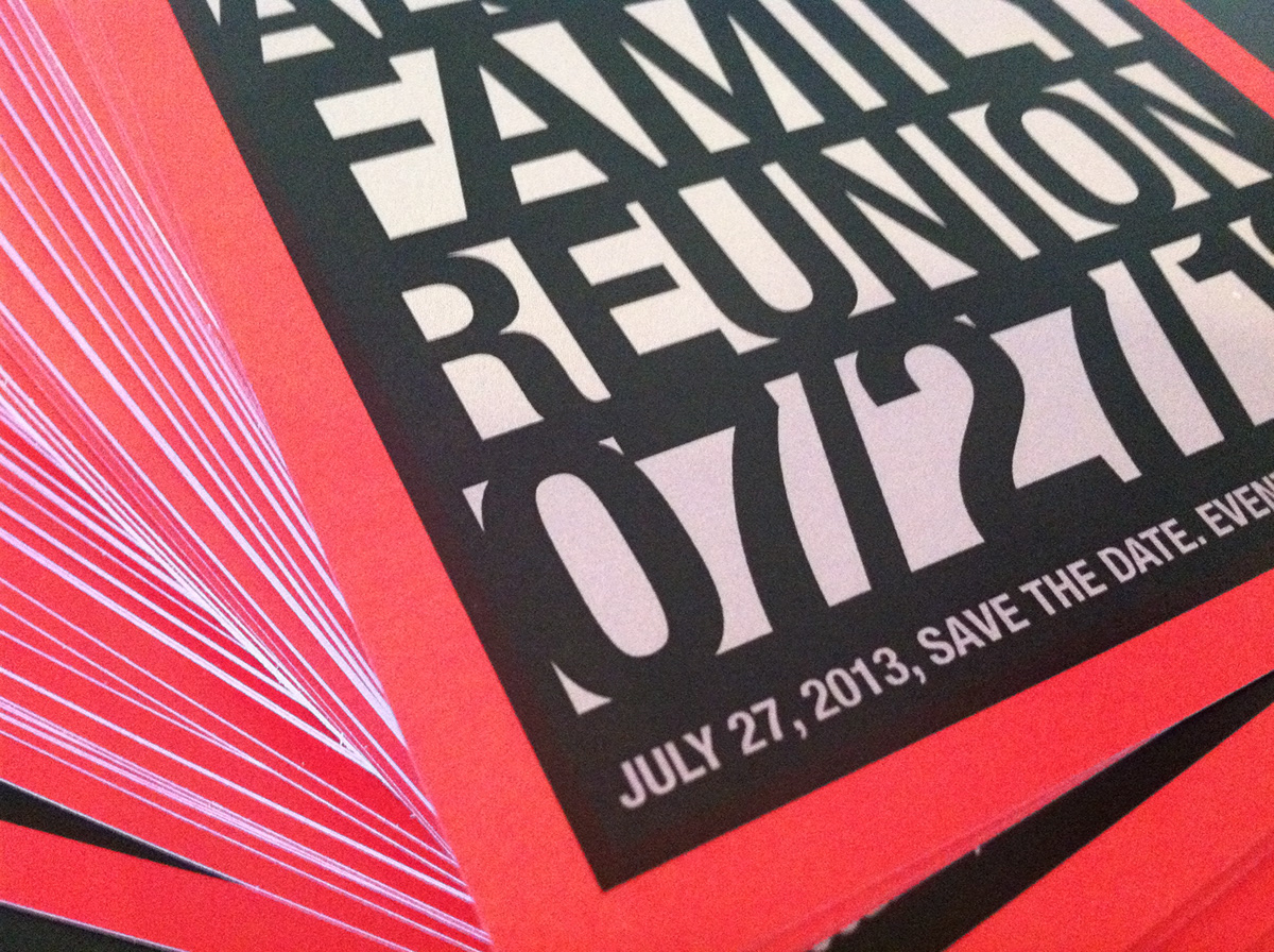 family Invitation design typo design  reunion  graphic