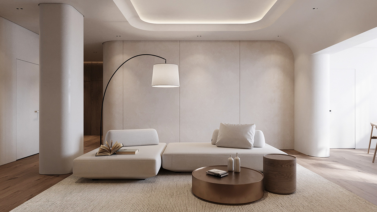 indoor architecture Render interior design  modern corona Japandi CGI visualization 3ds max Lenz lenzarchitects