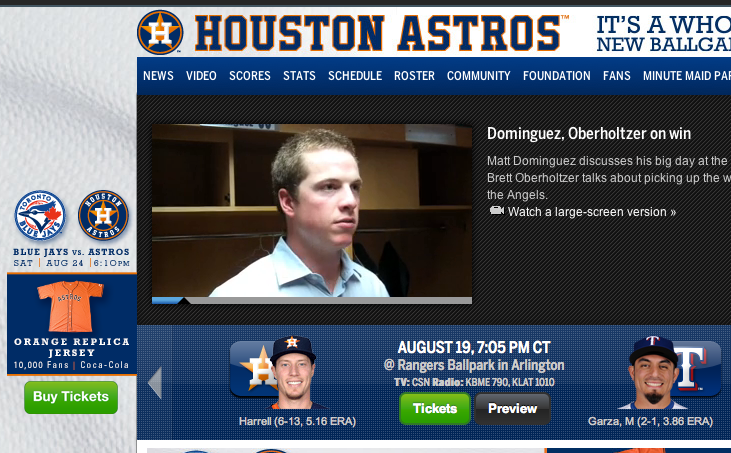 Houston Astros web advertisements baseball Sports Design